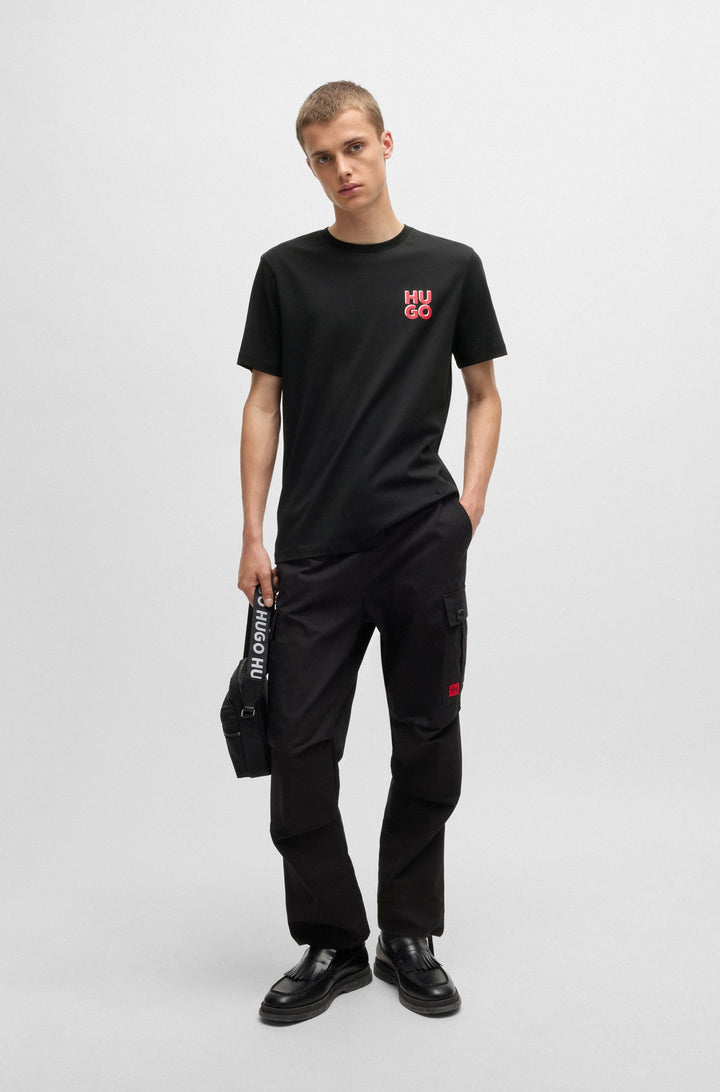 HUGO T-Shirts Regular Fit in Cotton - DIMONITI 10261710 01-50522434- Concorde Fashion#color_black-001