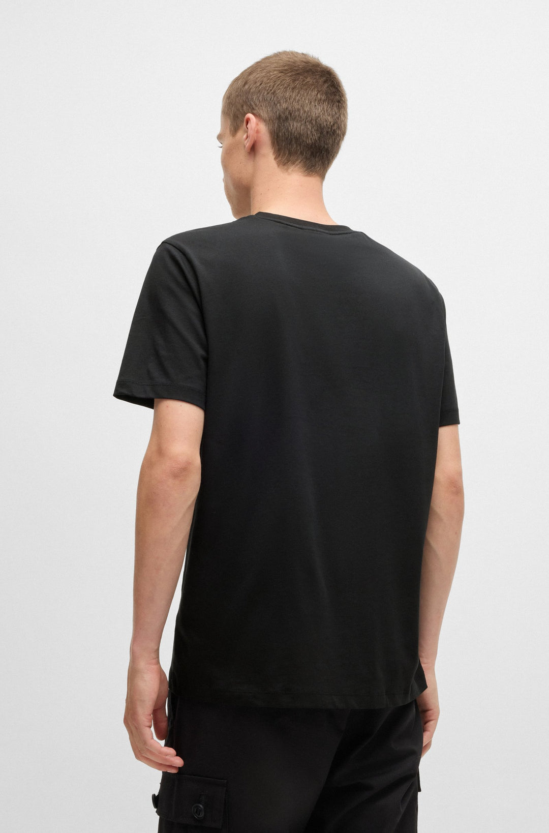 HUGO T-Shirts Regular Fit in Cotton - DIMONITI 10261710 01-50522434- Concorde Fashion#color_black-001