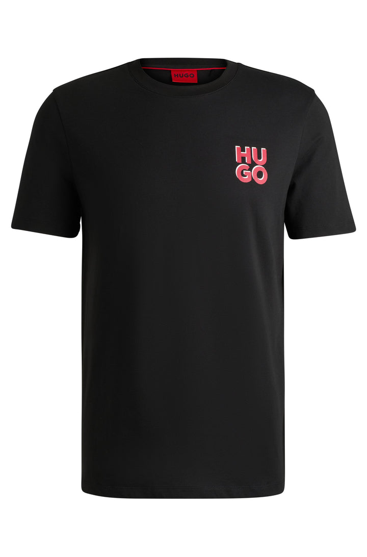 HUGO T-Shirts Regular Fit in Cotton - DIMONITI 10261710 01-50522434- Concorde Fashion#color_black-001