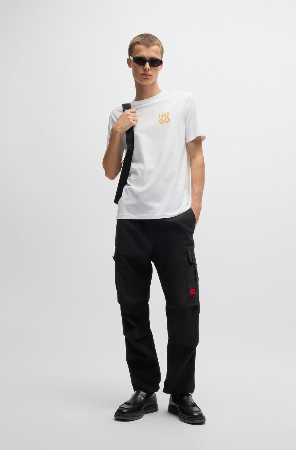 HUGO T-Shirts Regular Fit in Cotton - DIMONITI 10261710 01-50522434- Concorde Fashion#color_white-100