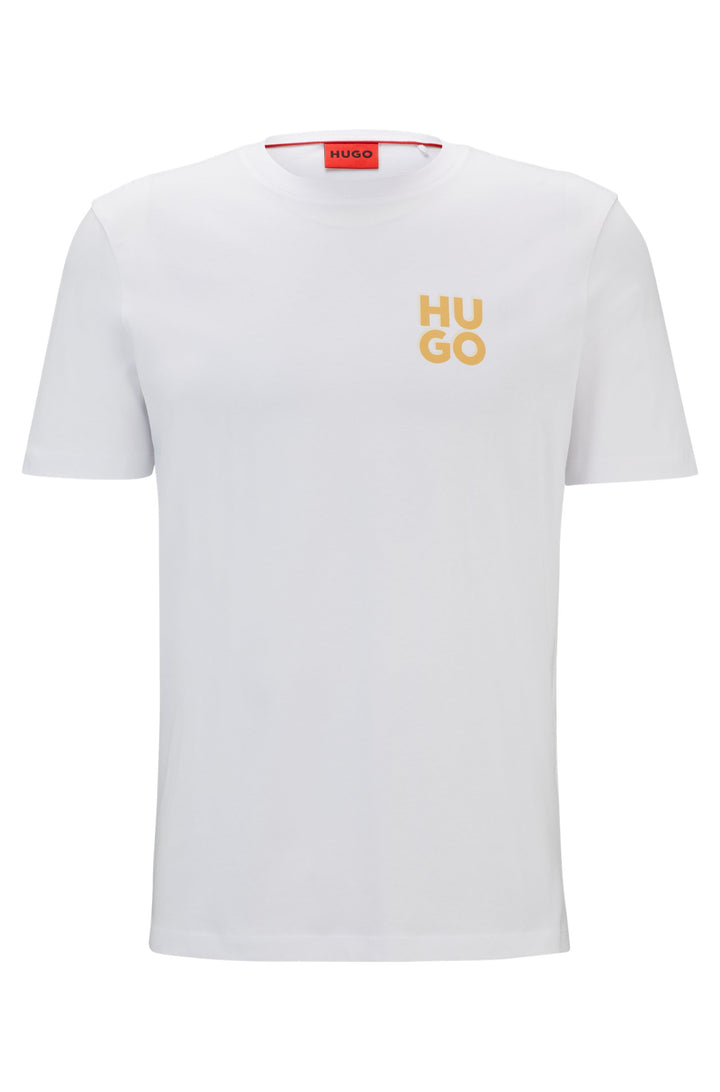 HUGO T-Shirts Regular Fit in Cotton - DIMONITI 10261710 01-50522434- Concorde Fashion#color_white-100