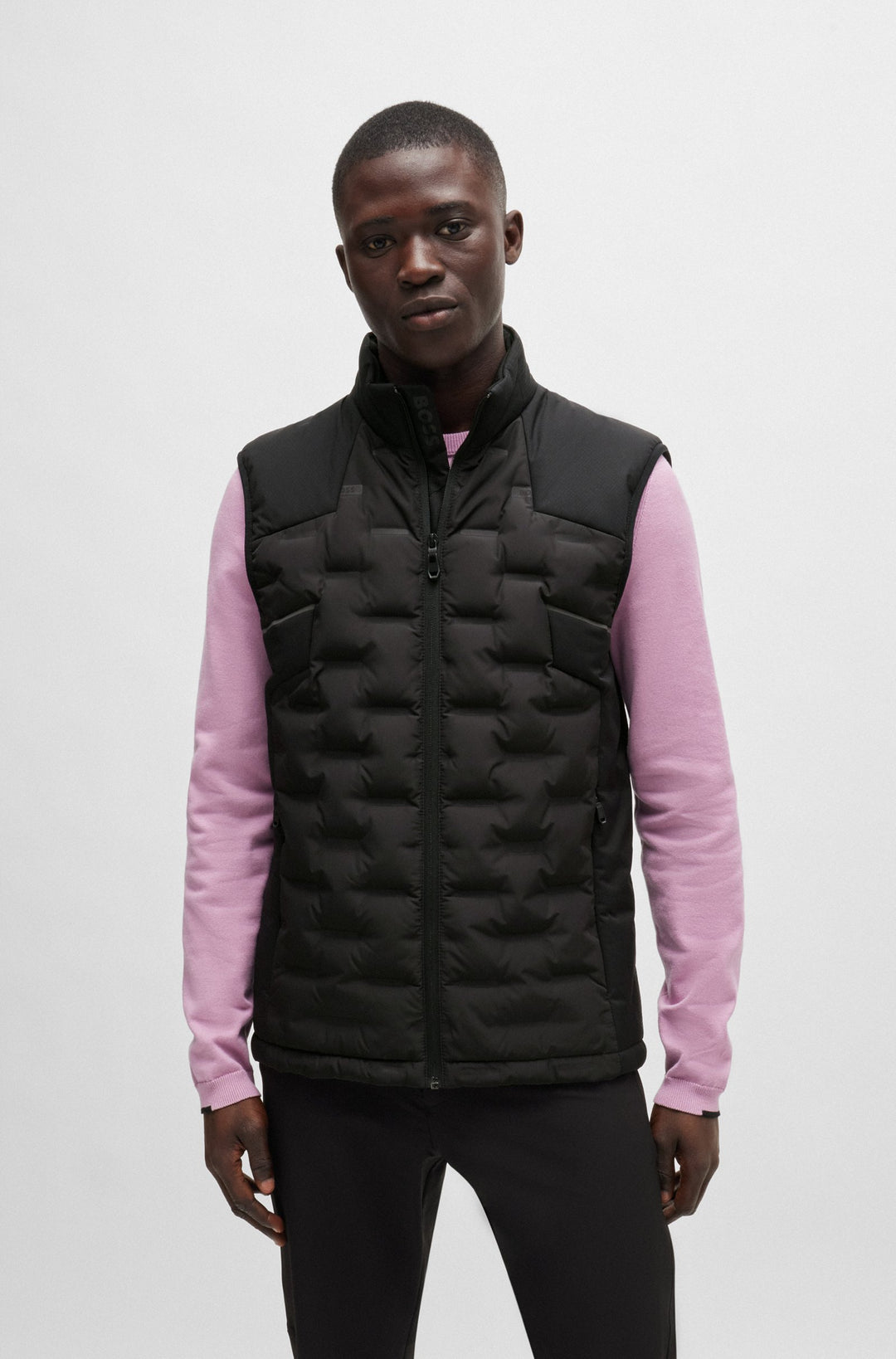 BOSS Vests Regular Fit in Polyester - V_THEO 10261716 01-50514343- Concorde Fashion#color_black-001