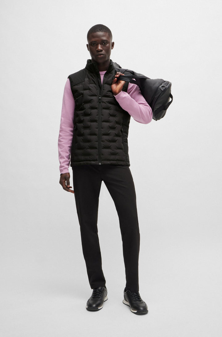 BOSS Vests Regular Fit in Polyester - V_THEO 10261716 01-50514343- Concorde Fashion#color_black-001