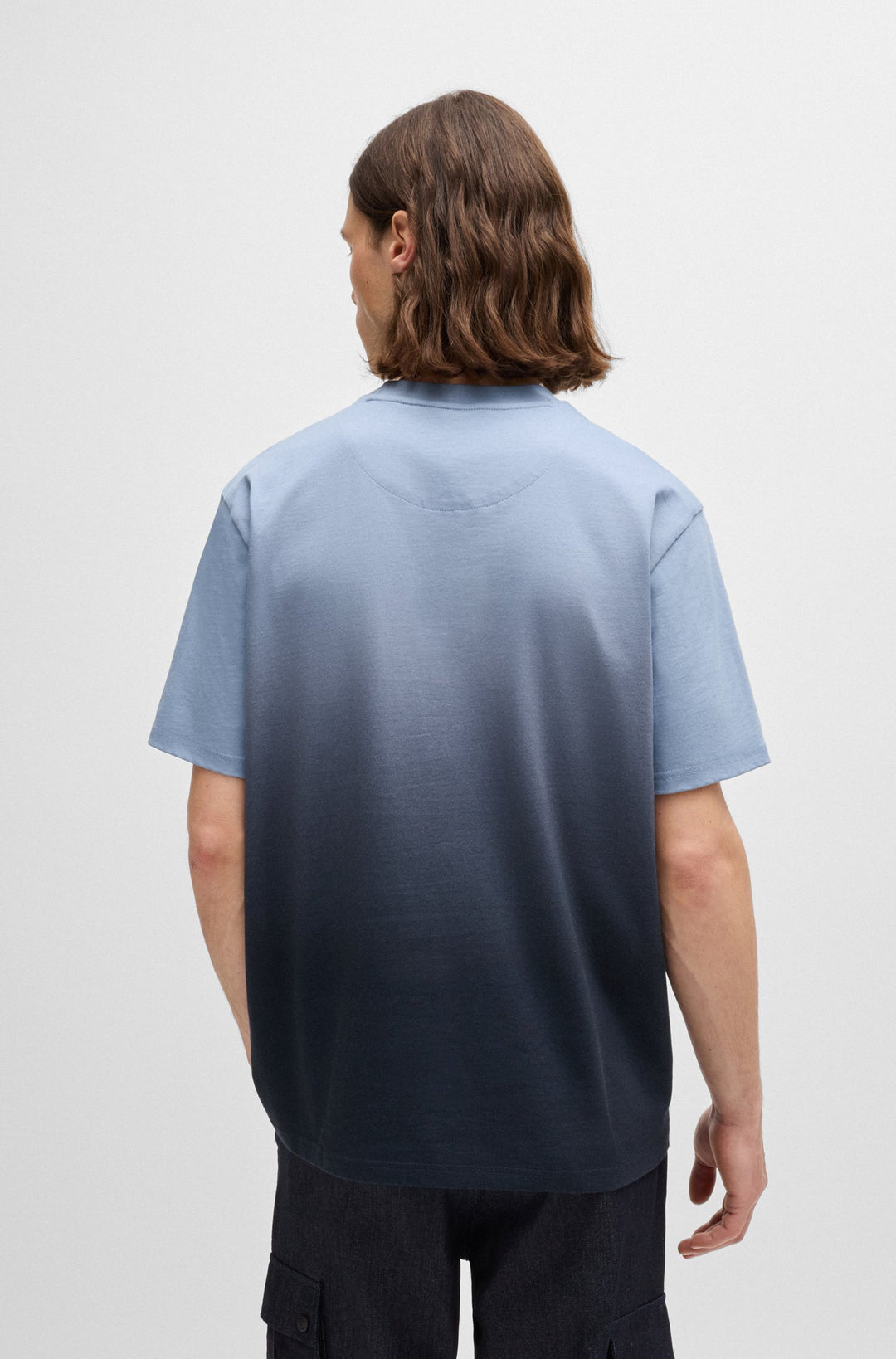 BOSS T-Shirts Relaxed Fit in Cotton - TE_GRADIENT 10261765 01-50519187- Concorde Fashion#color_blue-464