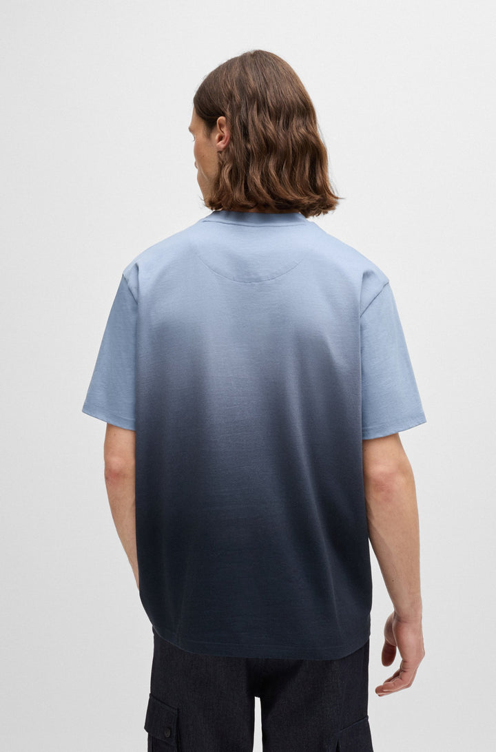 BOSS T-Shirts Relaxed Fit in Cotton - TE_GRADIENT 10261765 01-50519187- Concorde Fashion#color_blue-464