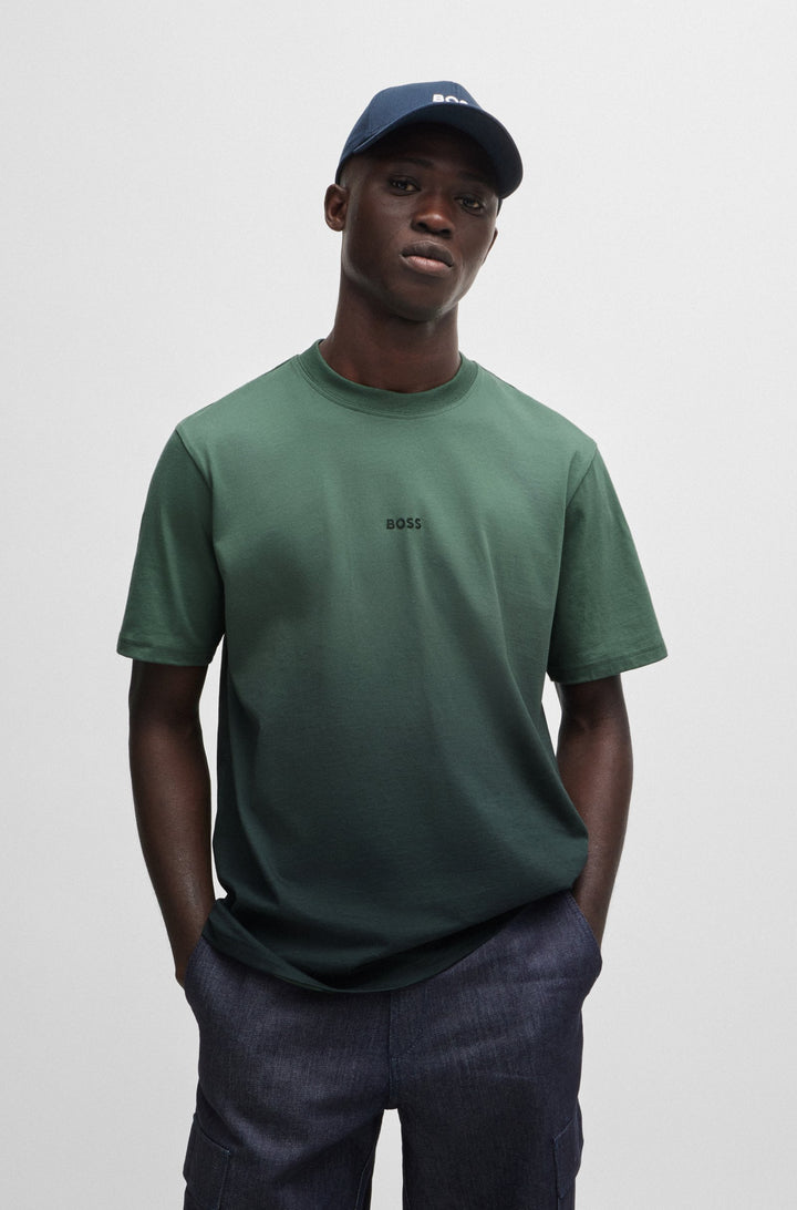 BOSS T-Shirts Relaxed Fit in Cotton - TE_GRADIENT 10261765 01-50519187- Concorde Fashion#color_green-341