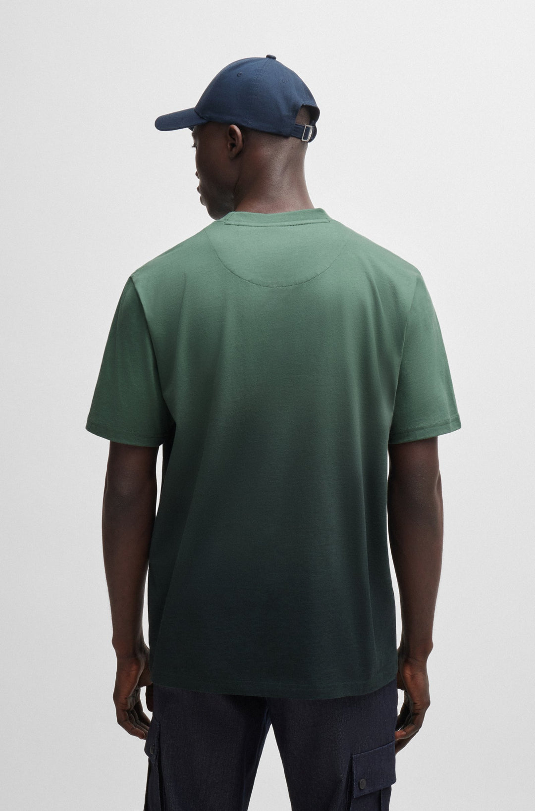 BOSS T-Shirts Relaxed Fit in Cotton - TE_GRADIENT 10261765 01-50519187- Concorde Fashion#color_green-341