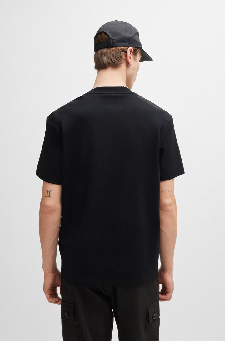 HUGO T-Shirts Relaxed Fit in Cotton - DABIENO 10261766 01-50517637- Concorde Fashion#color_black-001