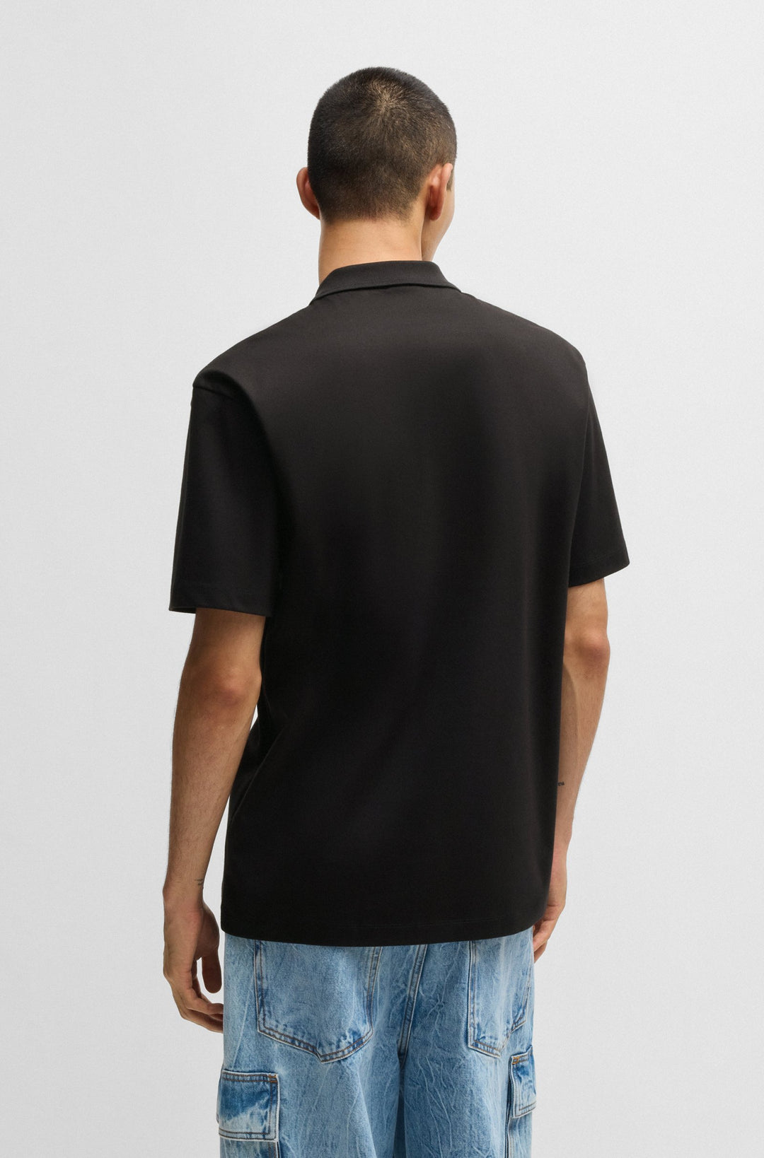 HUGO Polos Regular Fit in Cotton - DEABONO_D 10261766 01-50517638- Concorde Fashion#color_black-001
