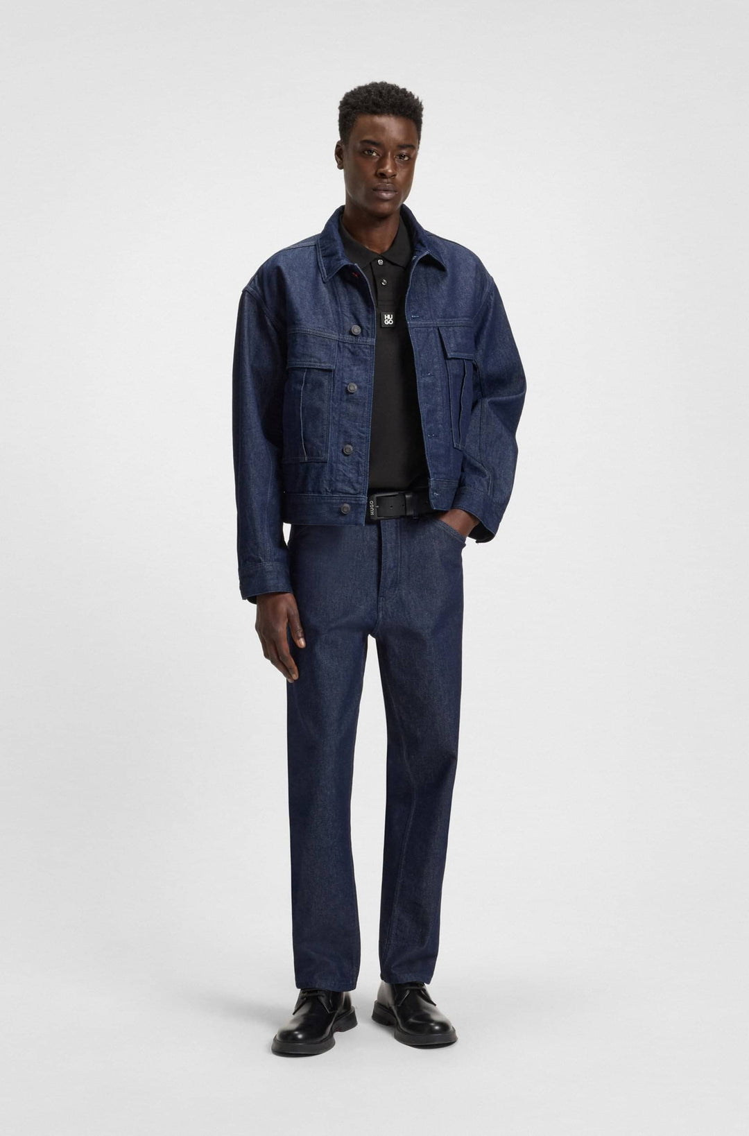 HUGO Polos Regular Fit in Cotton - DEABONO_D 10261766 01-50517638- Concorde Fashion#color_black-002