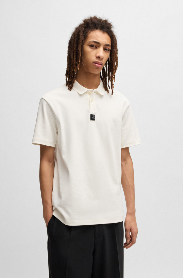 HUGO Polos Regular Fit in Cotton - DEABONO_D 10261766 01-50517638- Concorde Fashion#color_white-102