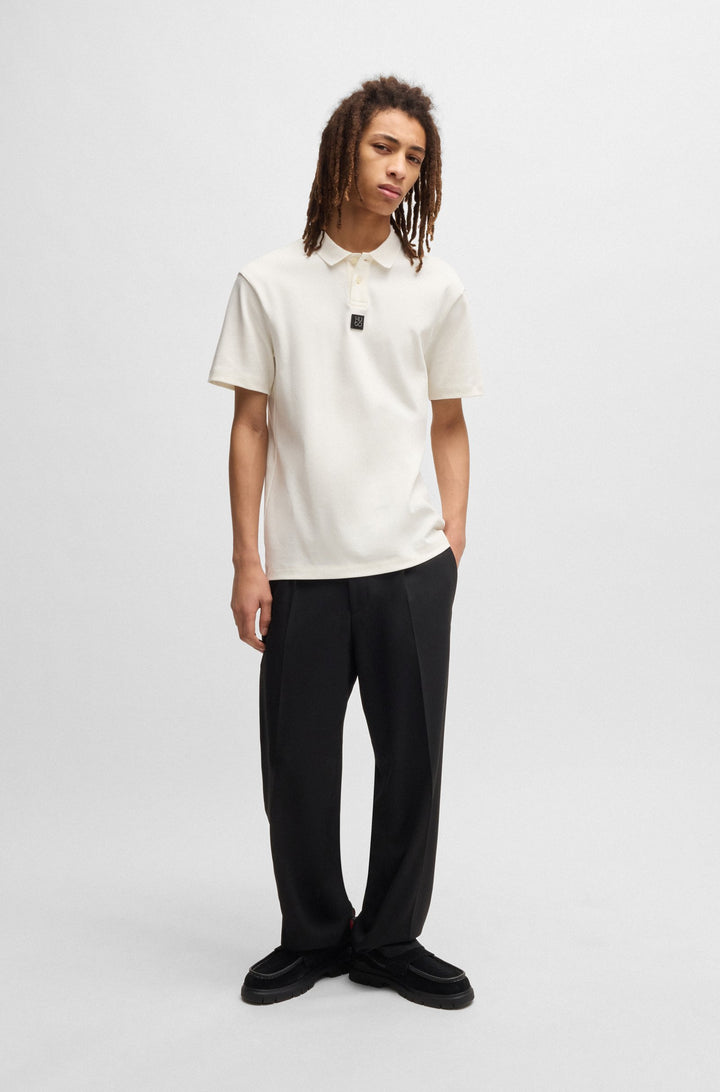 HUGO Polos Regular Fit in Cotton - DEABONO_D 10261766 01-50517638- Concorde Fashion#color_white-102