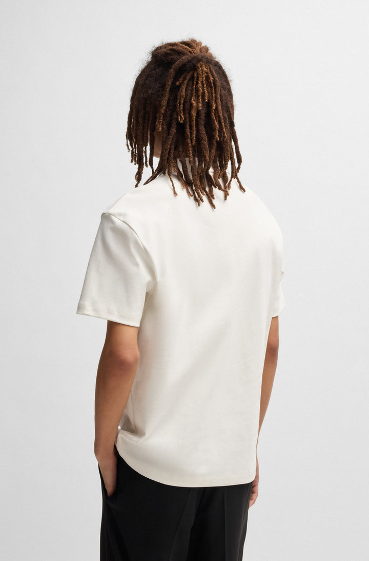 HUGO Polos Regular Fit in Cotton - DEABONO_D 10261766 01-50517638- Concorde Fashion#color_white-102