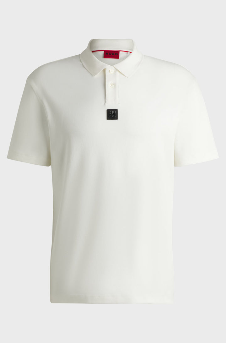 HUGO Polos Regular Fit in Cotton - DEABONO_D 10261766 01-50517638- Concorde Fashion#color_white-102