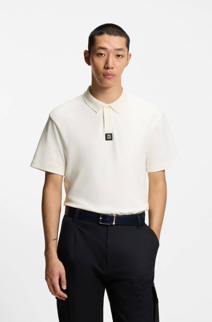 HUGO Polos Regular Fit in Cotton - DEABONO_D 10261766 01-50517638- Concorde Fashion#color_white-103