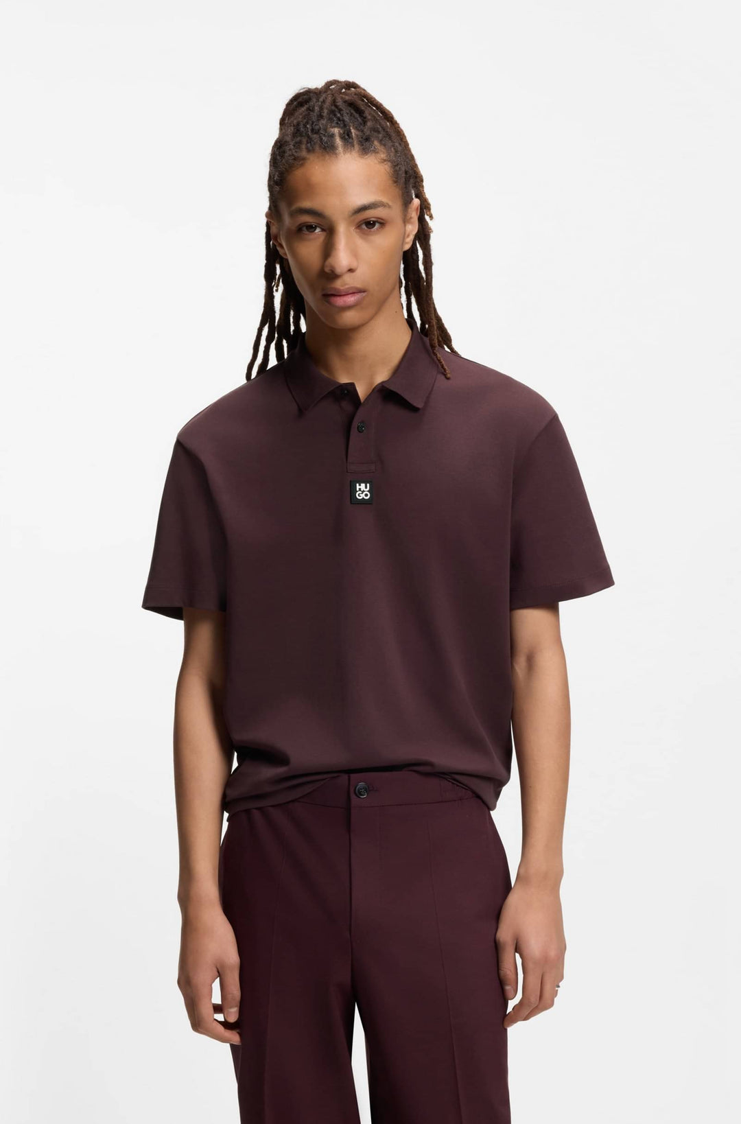 HUGO Polos Regular Fit in Cotton - DEABONO_D 10261766 01-50517638- Concorde Fashion#color_brown-249