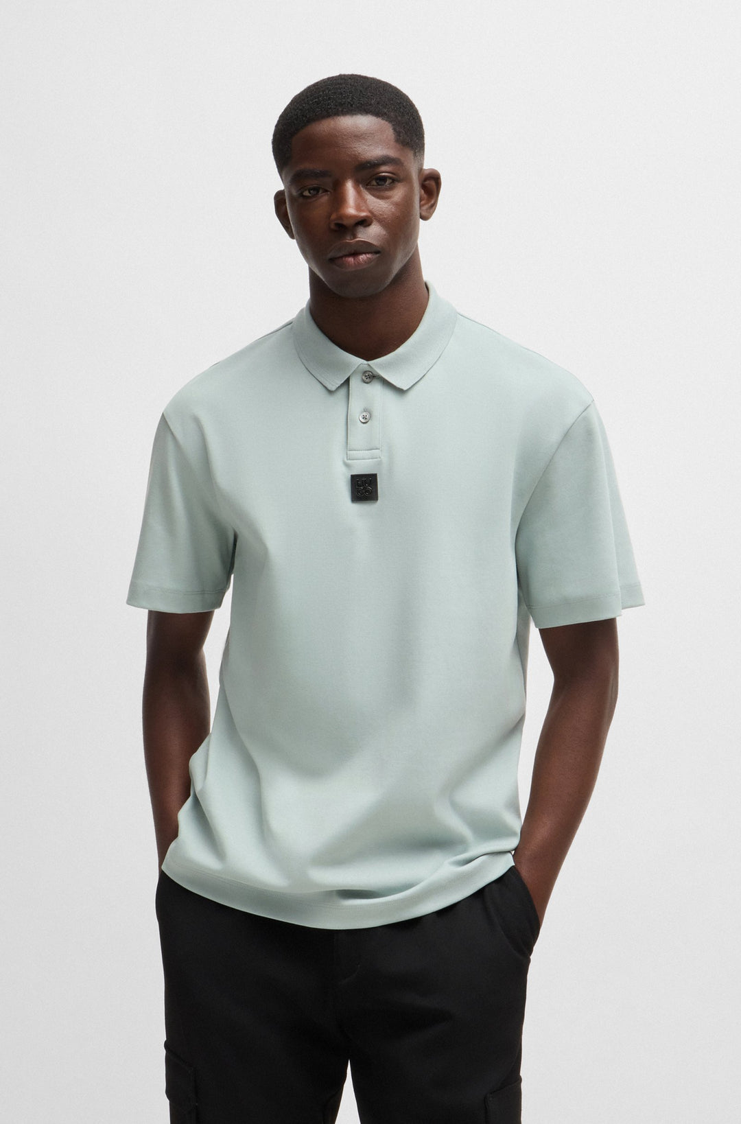 HUGO Polos Regular Fit in Cotton - DEABONO_D 10261766 01-50517638- Concorde Fashion#color_grey-074
