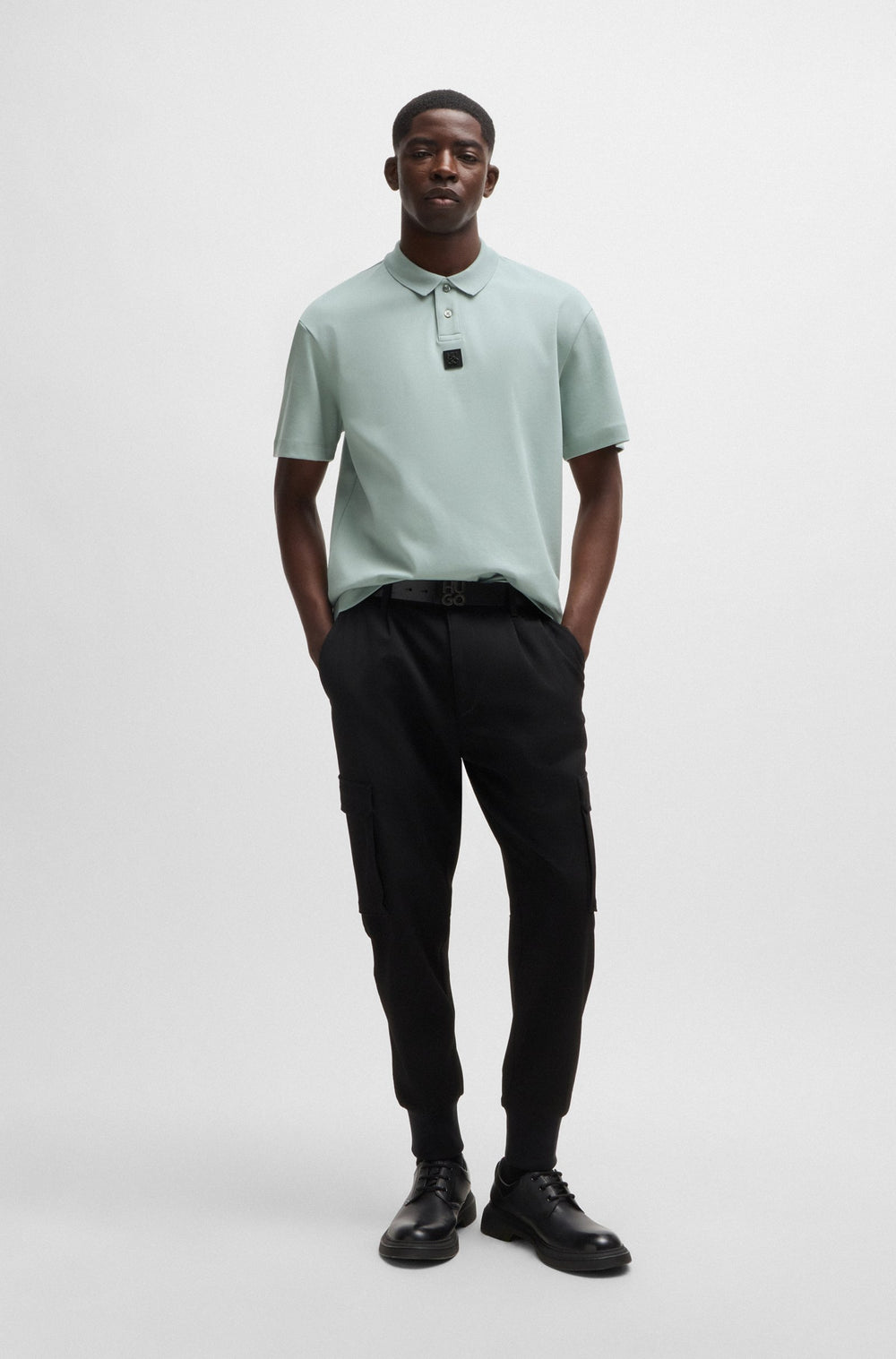 HUGO Polos Regular Fit in Cotton - DEABONO_D 10261766 01-50517638- Concorde Fashion#color_grey-074