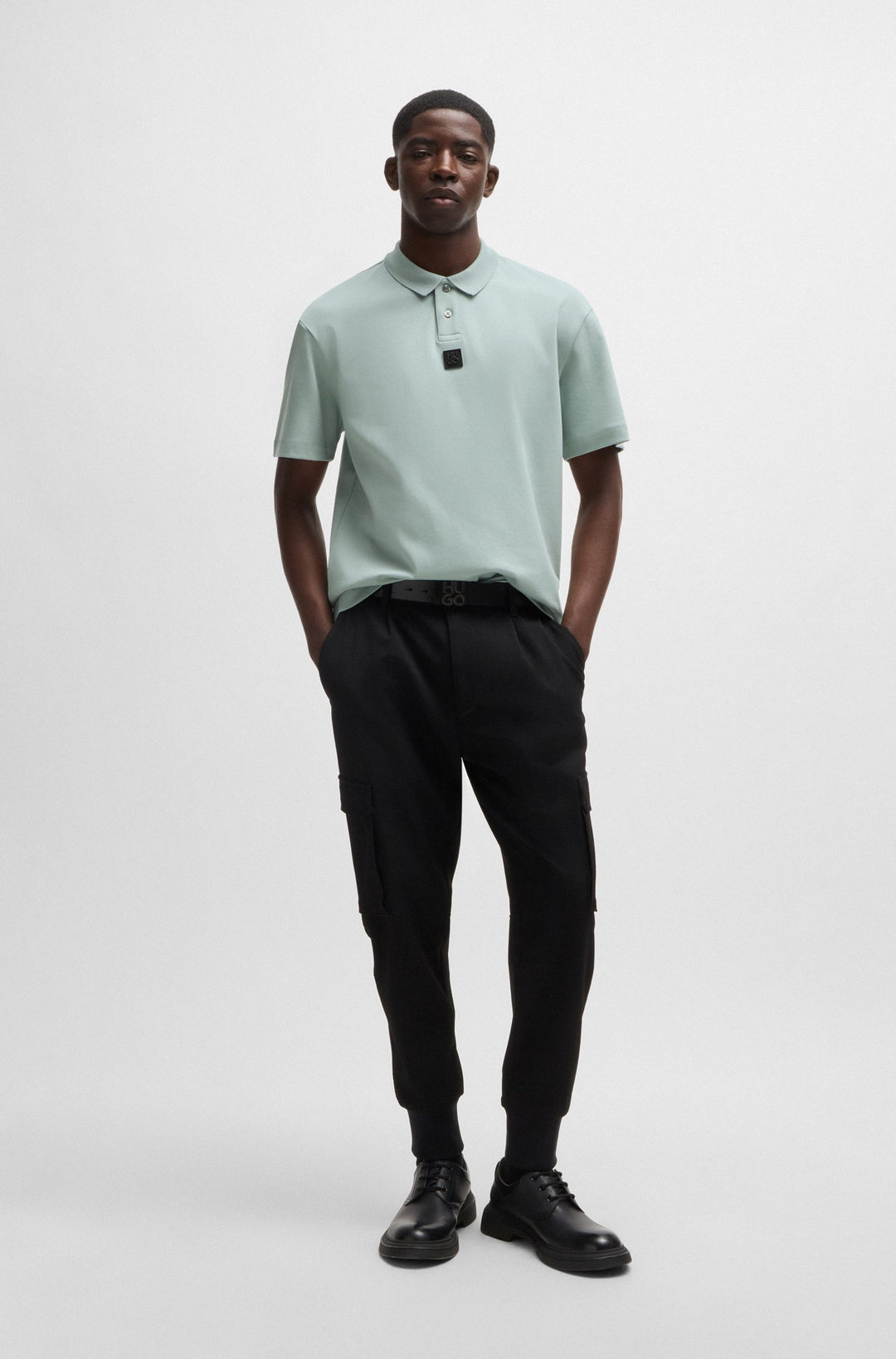 HUGO Polos Regular Fit in Cotton - DEABONO_D 10261766 01-50517638- Concorde Fashion#color_grey-074