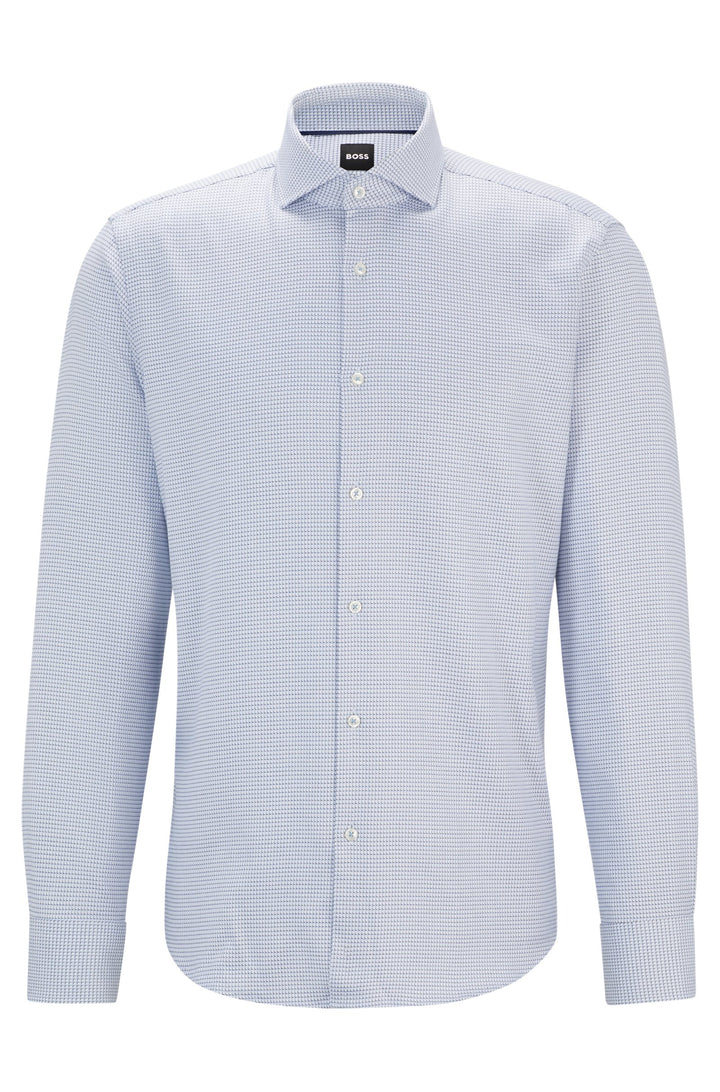 BOSS Formal Shirts Regular Fit in Cotton - H-JOE-SPREAD-C1-222 10261798 01-50519951- Concorde Fashion#color_blue-450