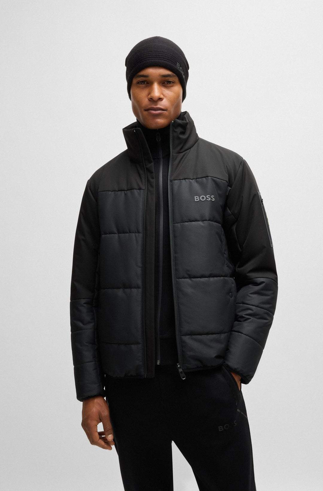 BOSS Casual Jackets  in Polyester - J_HAMAR 4 10261821 01-50522668- Concorde Fashion#color_black-001