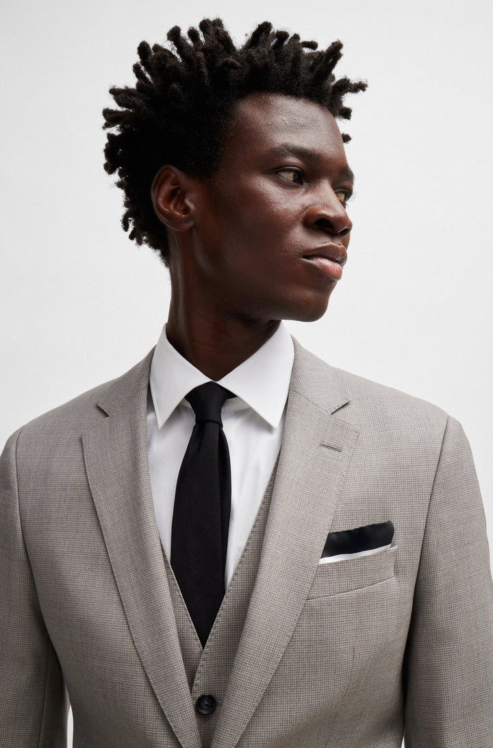 BOSS Pocket Squares  in Silk - H-POCKET SQ-222 10261828 01-50520375- Concorde Fashion#color_black-001
