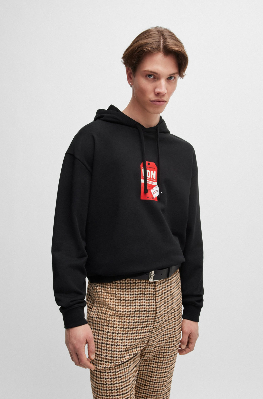 HUGO Hoodies Relaxed Fit in Cotton - DAGUNOSO 10261831 01-50519849- Concorde Fashion#color_black-001