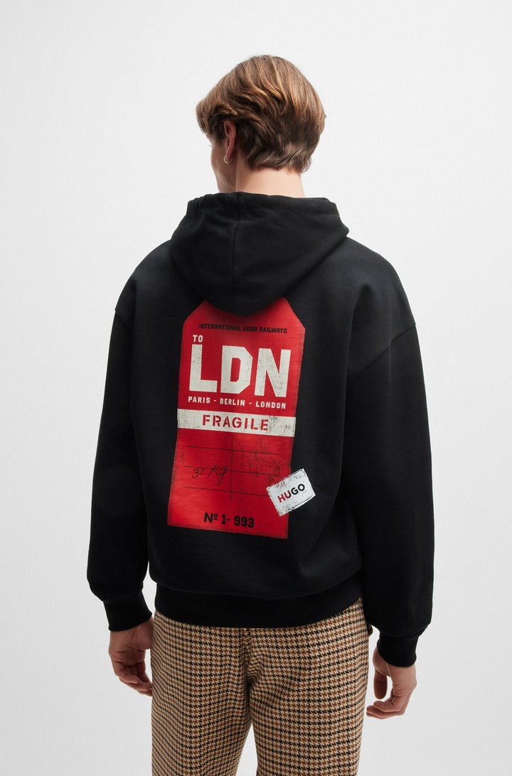 HUGO Hoodies Relaxed Fit in Cotton - DAGUNOSO 10261831 01-50519849- Concorde Fashion#color_black-001
