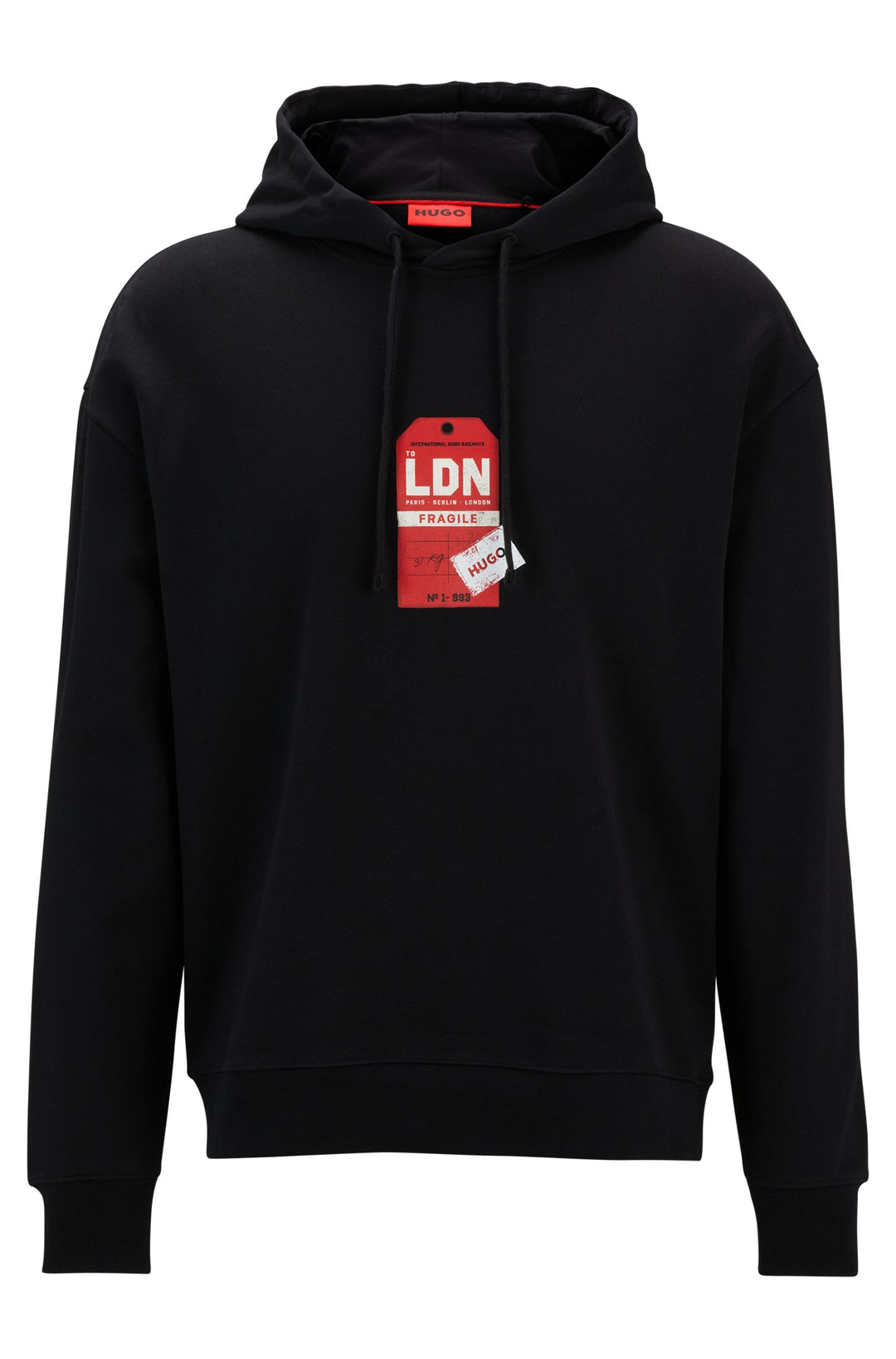 HUGO Hoodies Relaxed Fit in Cotton - DAGUNOSO 10261831 01-50519849- Concorde Fashion#color_black-001