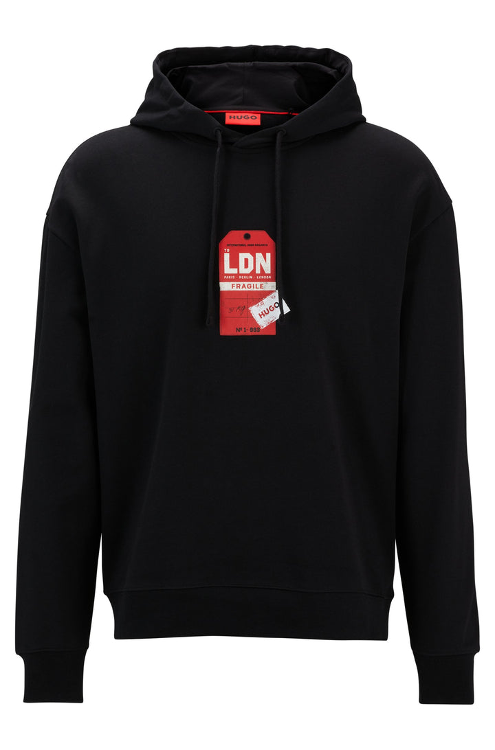 HUGO Hoodies Relaxed Fit in Cotton - DAGUNOSO 10261831 01-50519849- Concorde Fashion#color_black-001