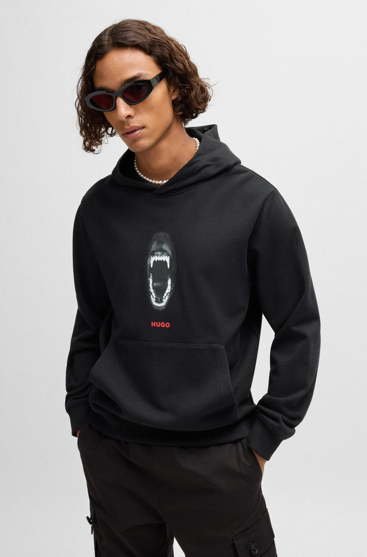 HUGO Hoodies Regular Fit in Cotton - DARTCHON 10261831 01-50525054- Concorde Fashion#color_black-001