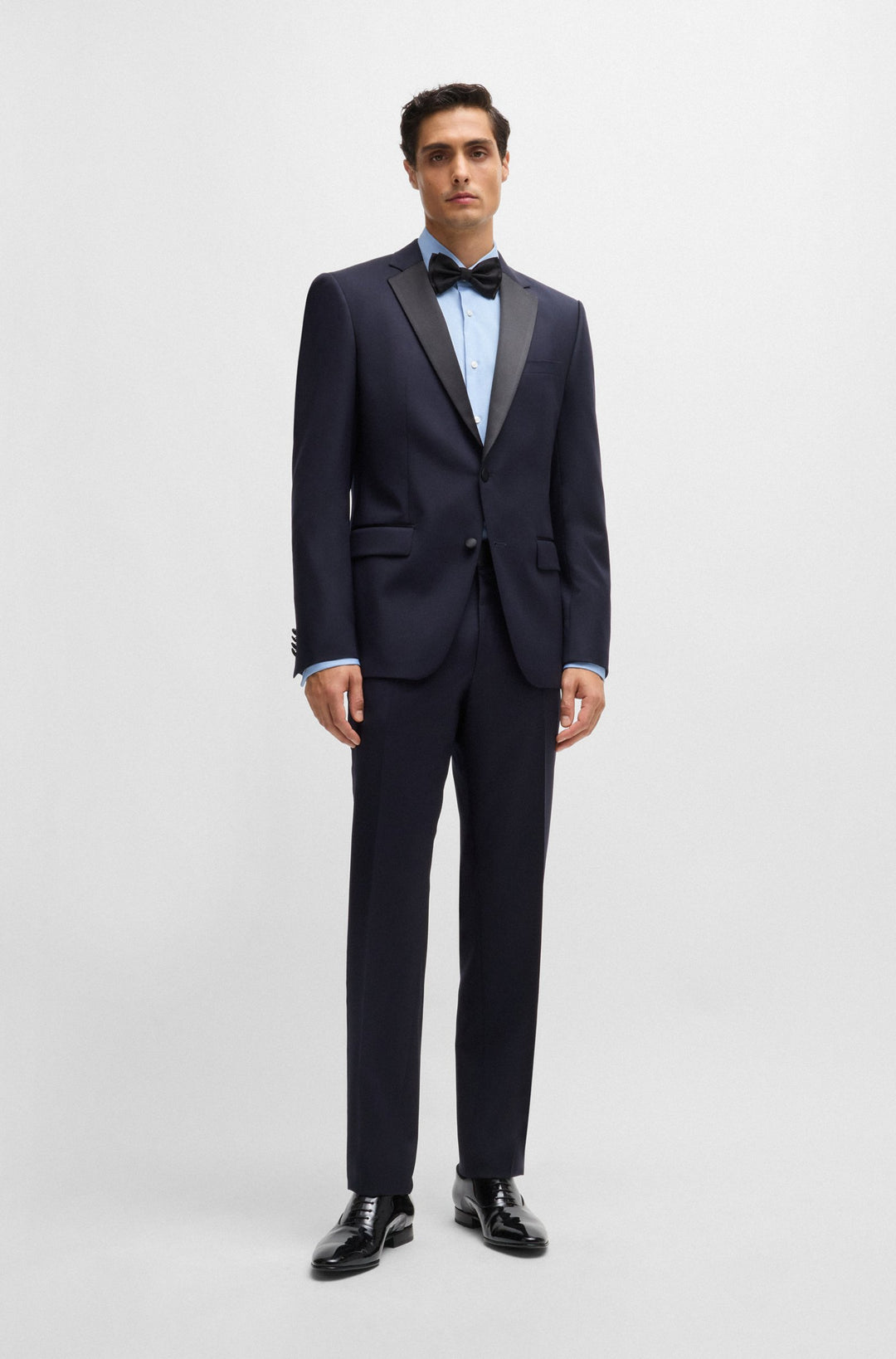 BOSS Formal Shirts Slim Fit in Cotton Mix - H-HANK-SPREAD-DC-214 10261836 01-50519935- Concorde Fashion#color_blue-450