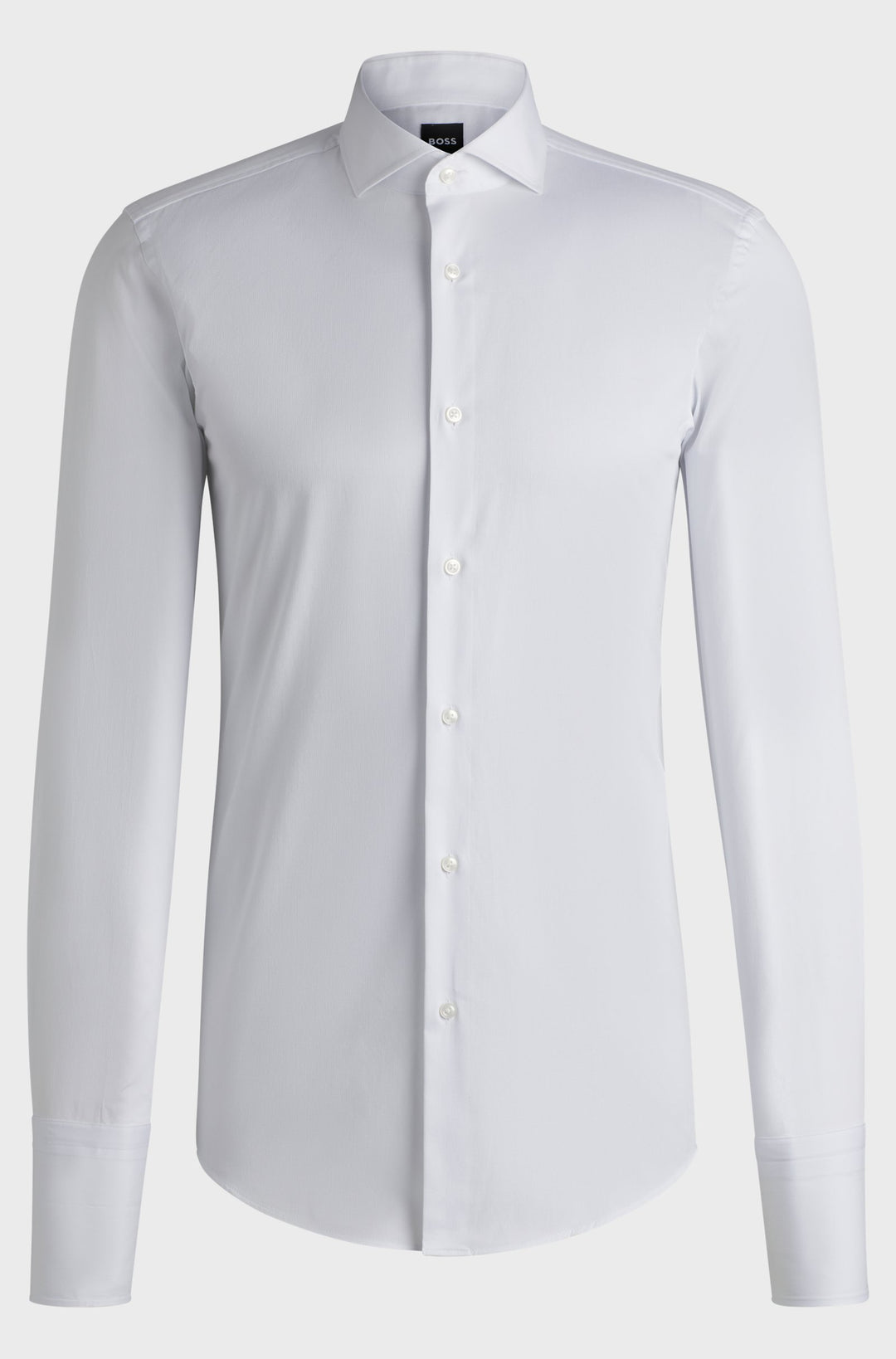 BOSS Formal Shirts Slim Fit in Cotton Mix - H-HANK-SPREAD-DC-214 10261836 01-50519935- Concorde Fashion#color_white-100