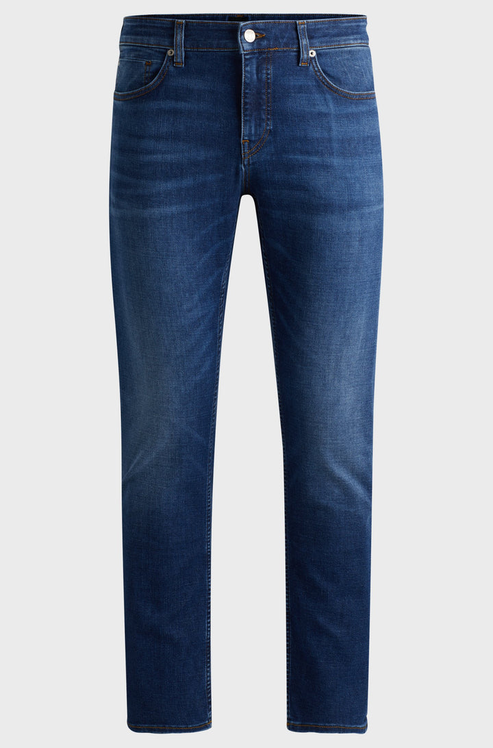 BOSS Jeans Slim Fit in Cotton Mix - H-DELAWARE 10261858 01-50520559- Concorde Fashion#color_blue-436