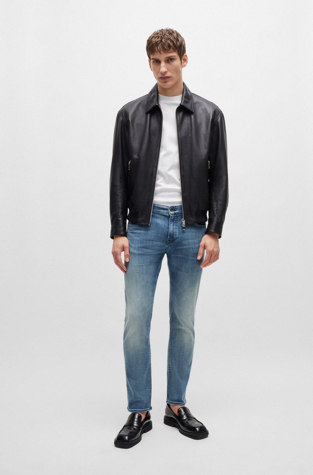 BOSS Jeans Slim Fit in Cotton Mix - C-DELAWARE 10261858 01-50522493- Concorde Fashion#color_blue-448