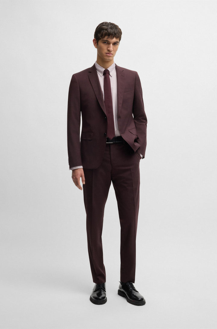 BOSS Formal Shirts Slim Fit in Cotton - H-ROAN-BD-E-C1-243 10261880 01-50520275- Concorde Fashion#color_red-605