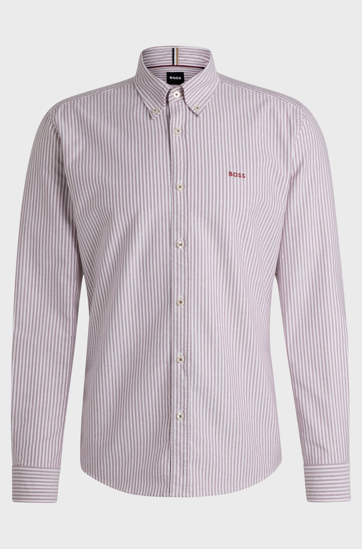 BOSS Formal Shirts Slim Fit in Cotton - H-ROAN-BD-E-C1-243 10261880 01-50520275- Concorde Fashion#color_red-605