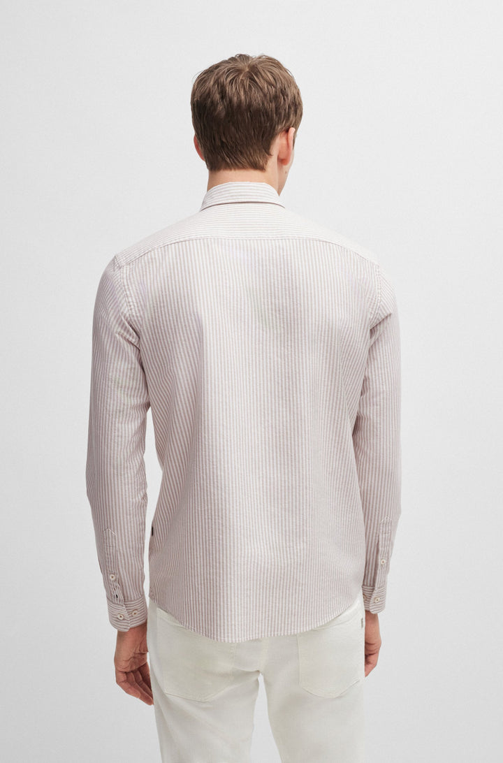 BOSS Formal Shirts Slim Fit in Cotton - H-ROAN-BD-E-C1-243 10261880 01-50520275- Concorde Fashion#color_beige-282