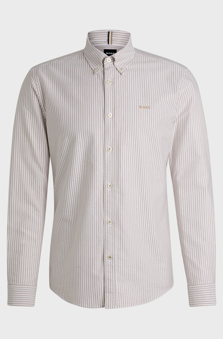 BOSS Formal Shirts Slim Fit in Cotton - H-ROAN-BD-E-C1-243 10261880 01-50520275- Concorde Fashion#color_beige-282