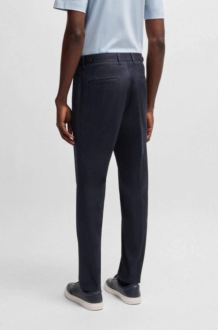 BOSS Trousers Slim Fit in Cotton Mix - C-GENIUS-DTL-WG-252F 10261959 01-50539970- Concorde Fashion#color_navy-404