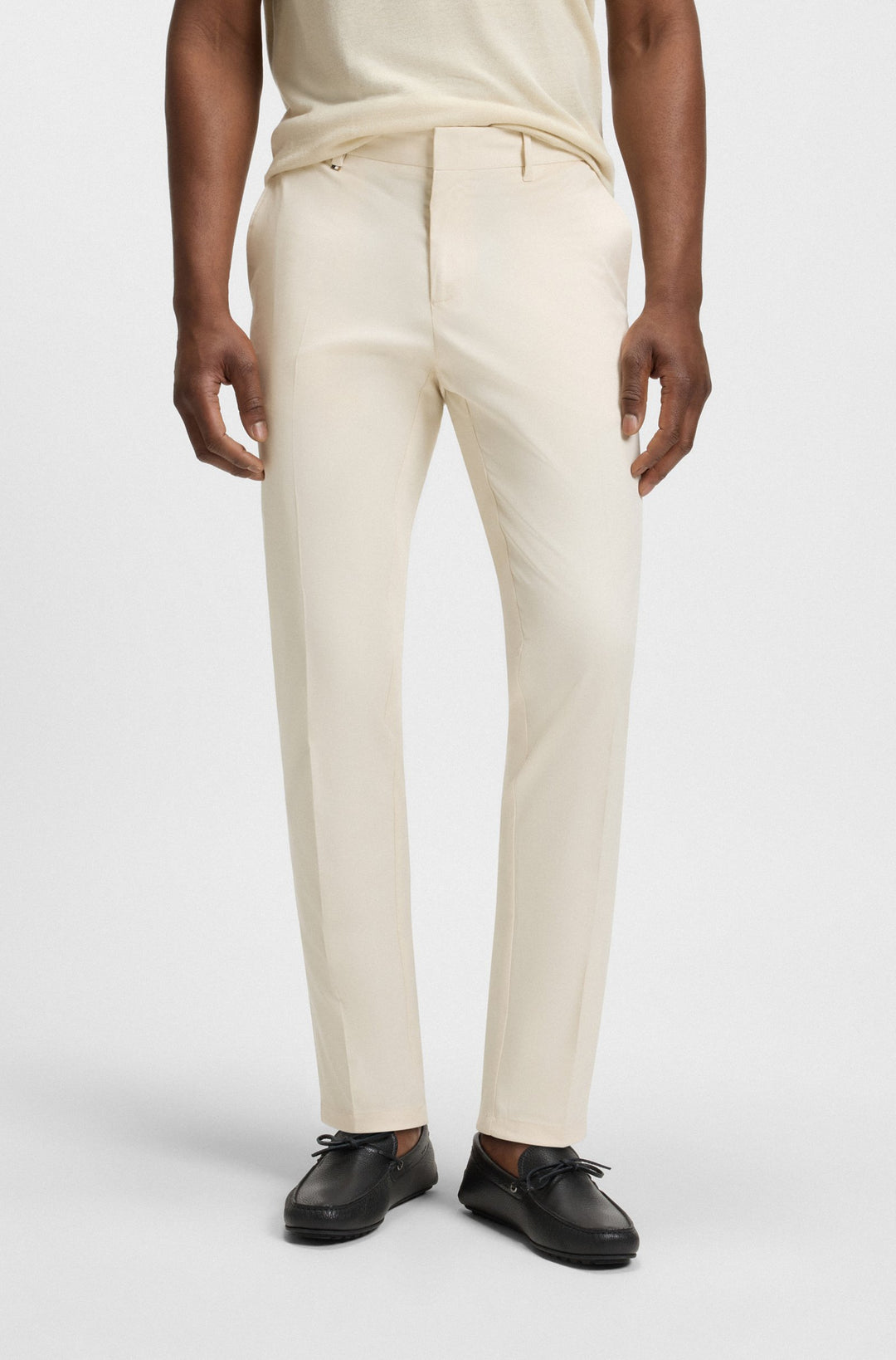 BOSS Trousers Slim Fit in Cotton Mix - C-GENIUS-DTL-WG-252F 10261959 01-50539970- Concorde Fashion#color_white-131
