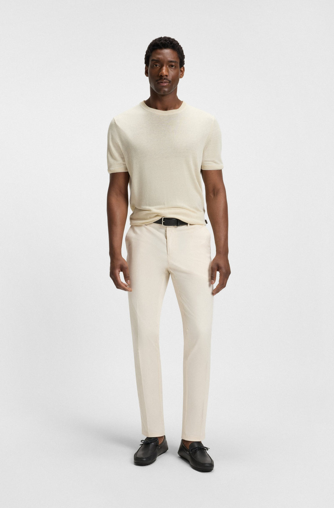 BOSS Trousers Slim Fit in Cotton Mix - C-GENIUS-DTL-WG-252F 10261959 01-50539970- Concorde Fashion#color_white-131