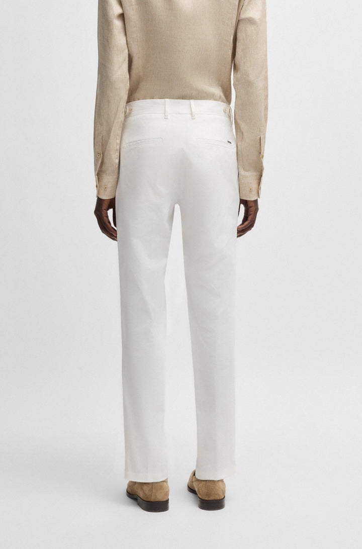 BOSS Trousers Slim Fit in Cotton Mix - C-GENIUS-DTL-WG-252F 10261959 01-50539970- Concorde Fashion#color_white-100