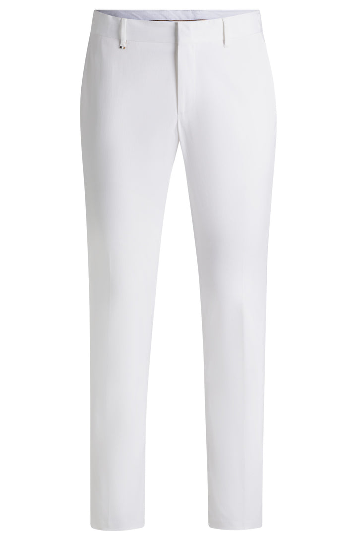 BOSS Trousers Slim Fit in Cotton Mix - C-GENIUS-DTL-WG-252F 10261959 01-50539970- Concorde Fashion#color_white-100