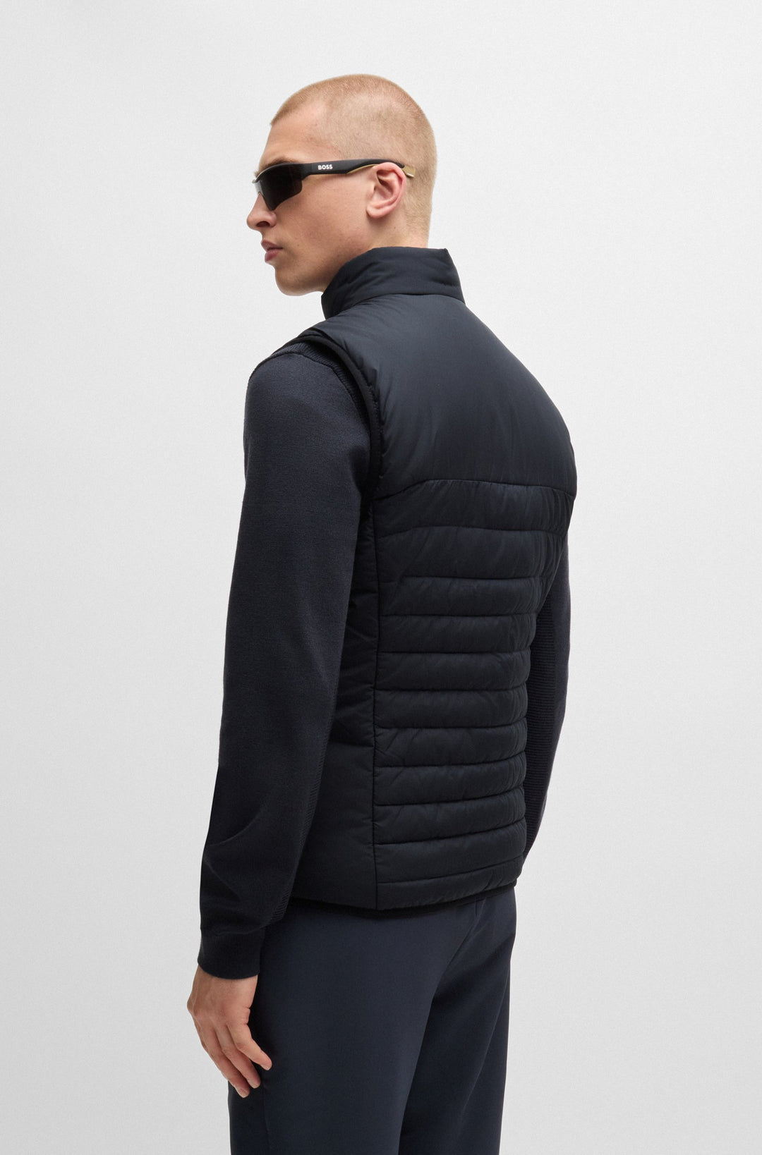 BOSS Vests Regular Fit in Polyester - V_THOR 2 10262007 01-50514762- Concorde Fashion#color_navy-402