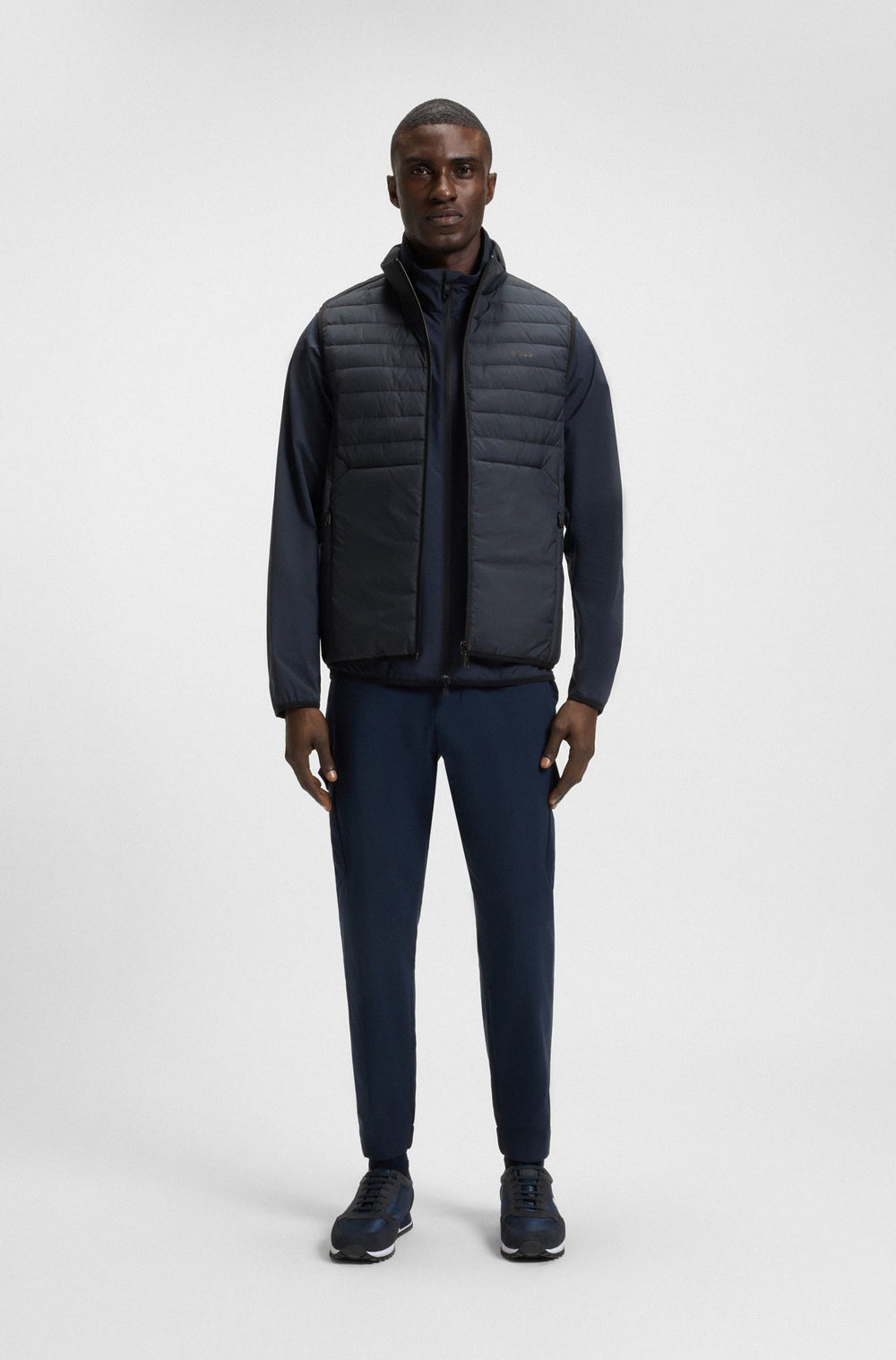 BOSS Vests Regular Fit - V_URBANEX VEST 50545867- Concorde Fashion#color_navy-402