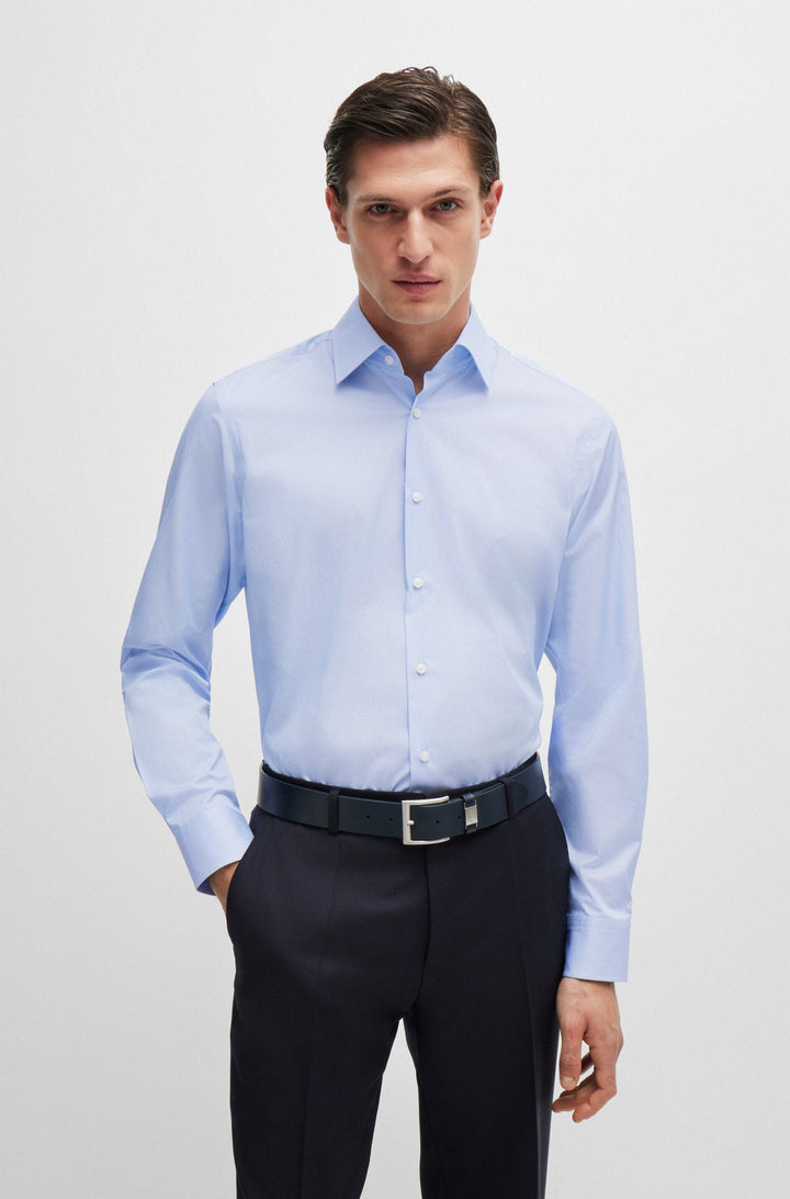 BOSS Formal Shirts Regular Fit in Cotton - H-JOE-KENT-C1-214 10262025 01-50520716- Concorde Fashion#color_blue-451