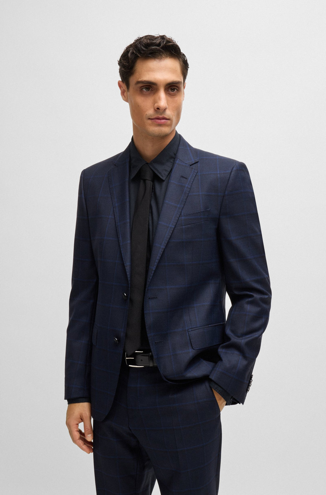 BOSS Formal Shirts Regular Fit in Cotton - H-LIAM-KENT-E-1P-243 10262057 01-50520284- Concorde Fashion#color_navy-404