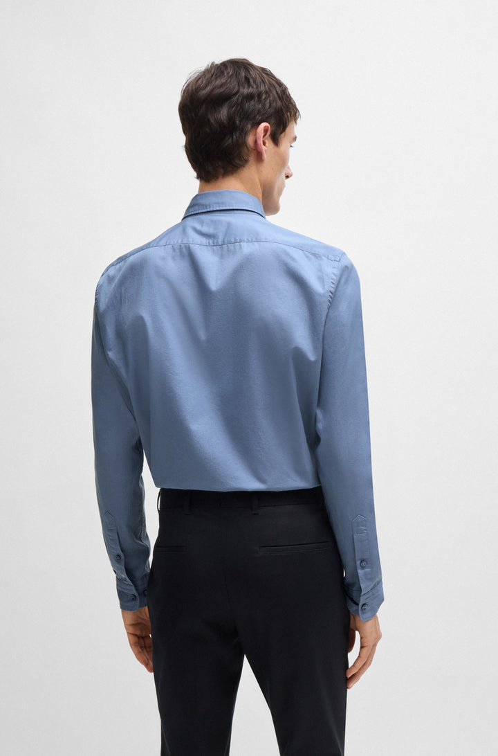 BOSS Formal Shirts Regular Fit in Cotton - H-LIAM-KENT-E-1P-243 10262057 01-50520284- Concorde Fashion#color_blue-490