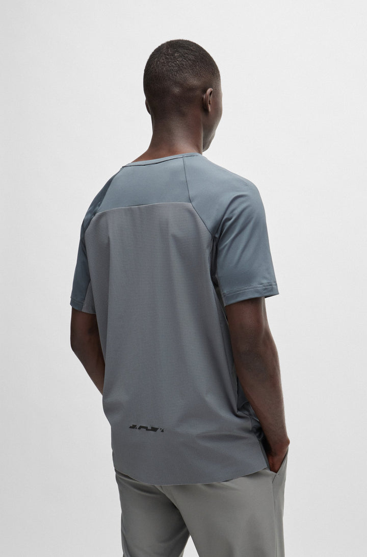 BOSS T-Shirts Regular Fit in Polyester Mix - TEE ACTIVE 4 10262069 01-50519360- Concorde Fashion#color_beige-251